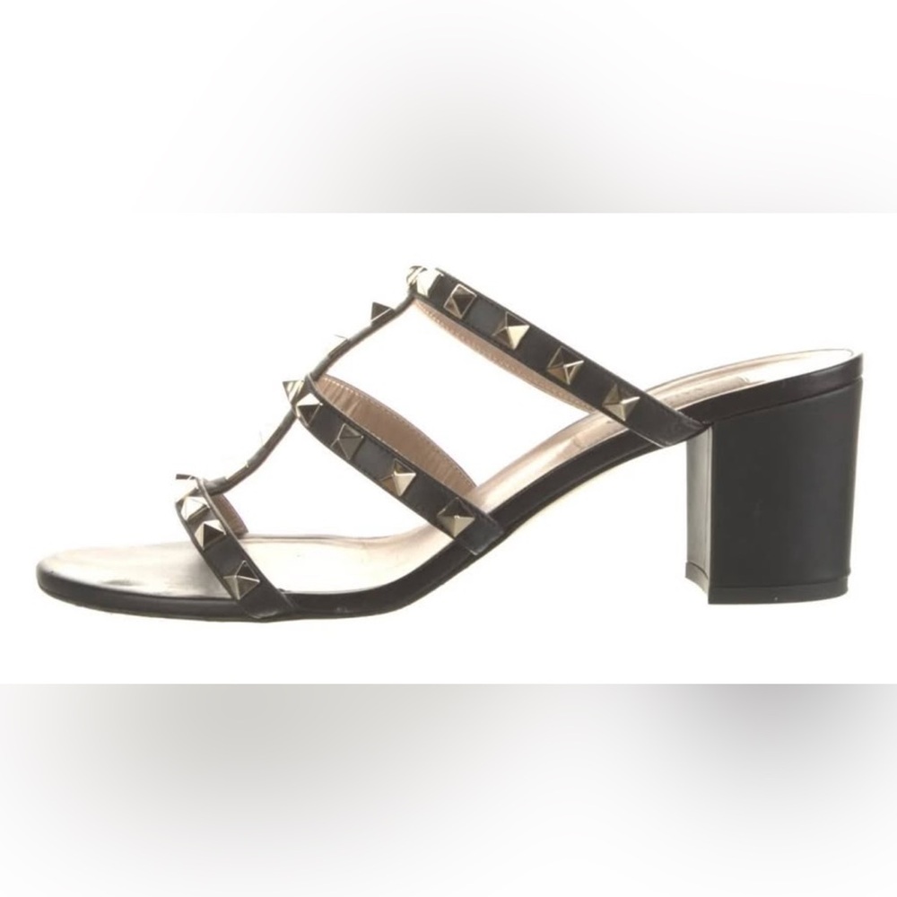Valentino Rockstud Gladiator Sandals Black Size 8.5